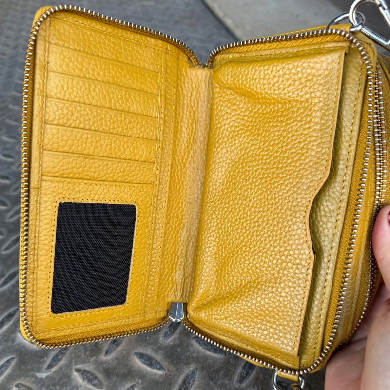 Treats crossbody taske - Gul noted skind - 280829