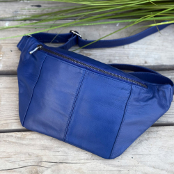 Blå Sanne bumbag fra Freja skind - Blød lammeskind