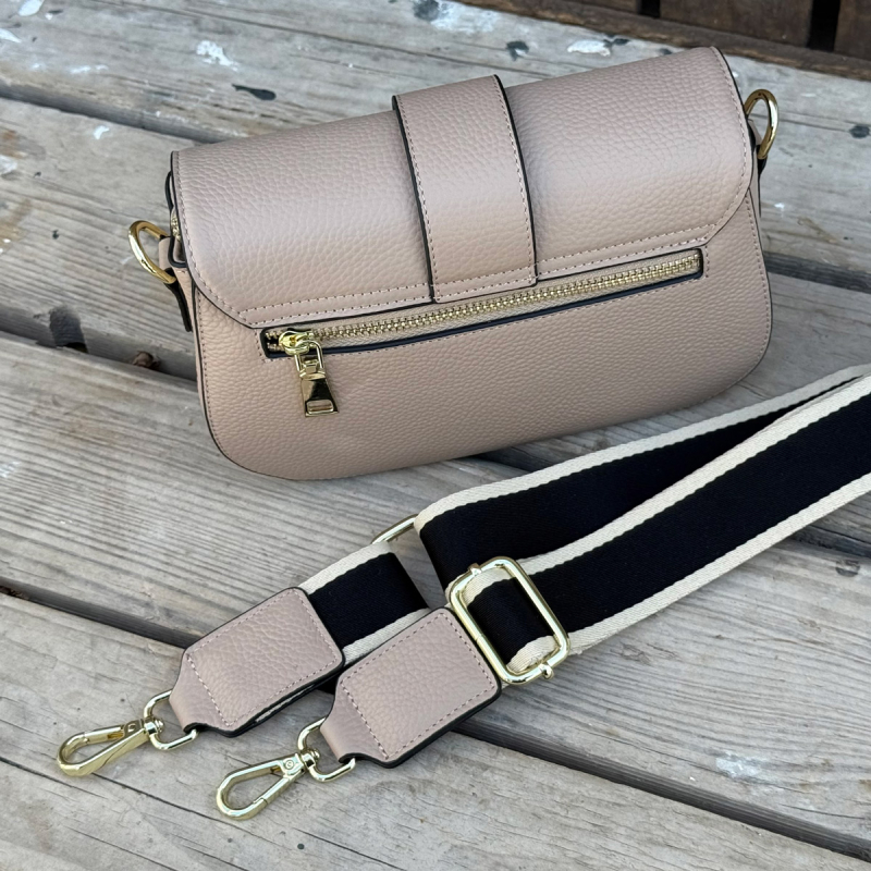 Scarlett axelväska - Beige skinn - dam - Freja Skind