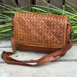 Jardine skindtaske i cognac skind - Montana - Freja skind