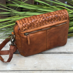 Jardine skindtaske i cognac skind - Montana - Freja skind