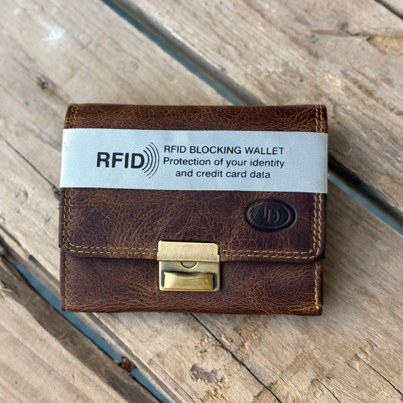 Buck pengepung med spænde - RFID beskyt - Leather design - Freja skind