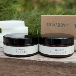 Kit 2 fra Micare - Balsam og plejesæbe baseret på demineraliseret vand - Freja skind