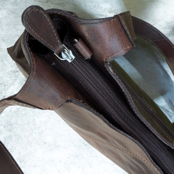 Elly shopper i brun bøffellæder - Leather design UR 1201