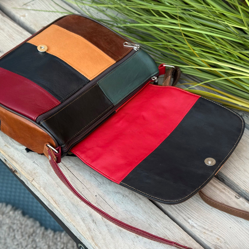 Dalia multicolor skinnväska m. lock - Dam - Freja Skind