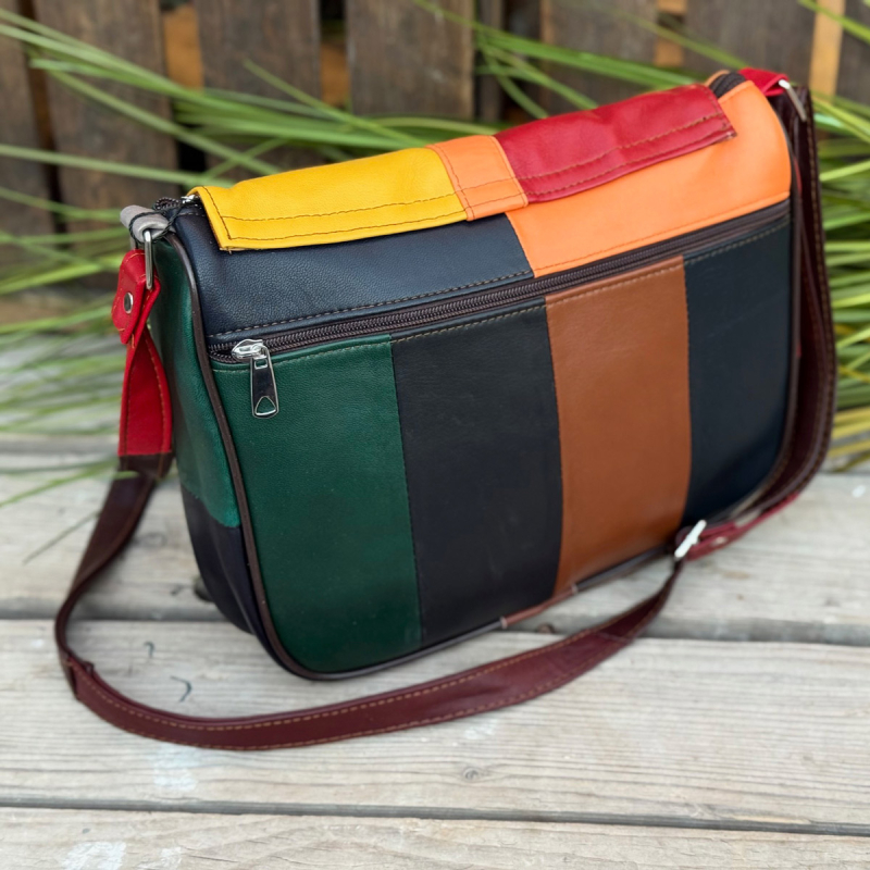 Dalia multicolor skinnväska m. lock - Dam - Freja Skind