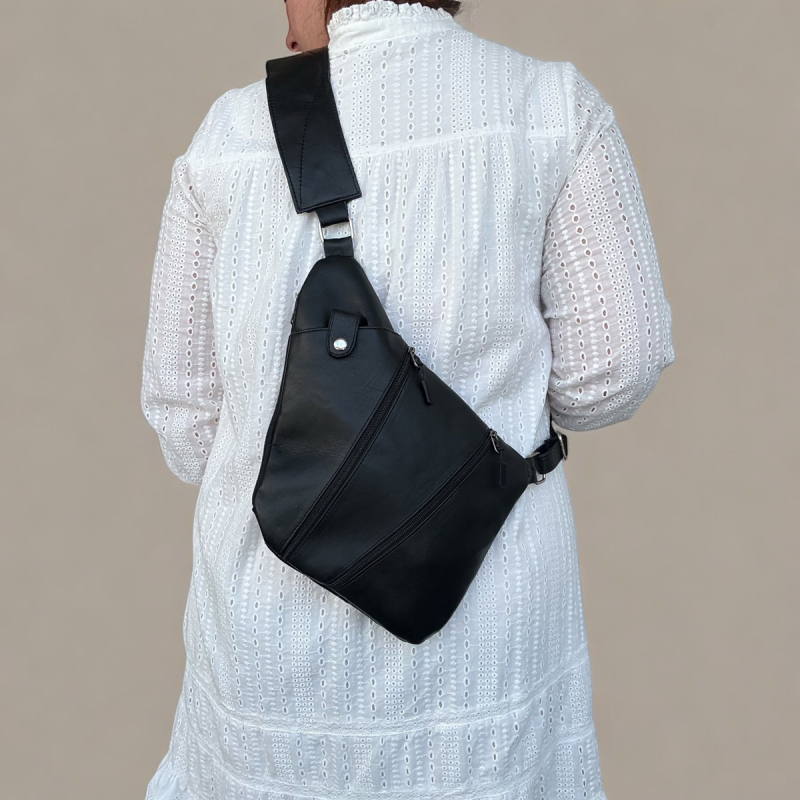 Iben Sleekbag - Mjuk svart skinn - bäst av det bästa - Freja Skind