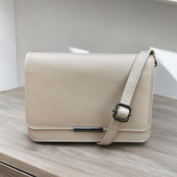 Beige Veronica skuldertaske - Leather design - Freja skind