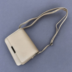 Beige Veronica skuldertaske - Leather design - Freja skind
