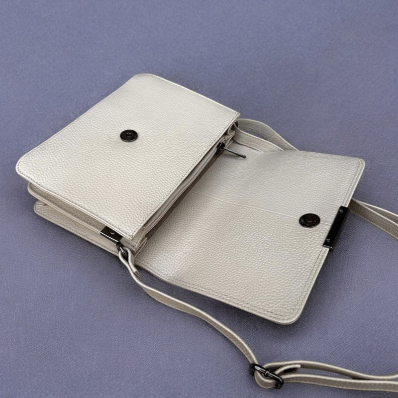 Beige Veronica skuldertaske - Leather design - Freja skind