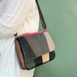 Lissy multicolor taske i blød lammeskind - Ikke to er ens - Best of the rest kollektionen - Freja skind
