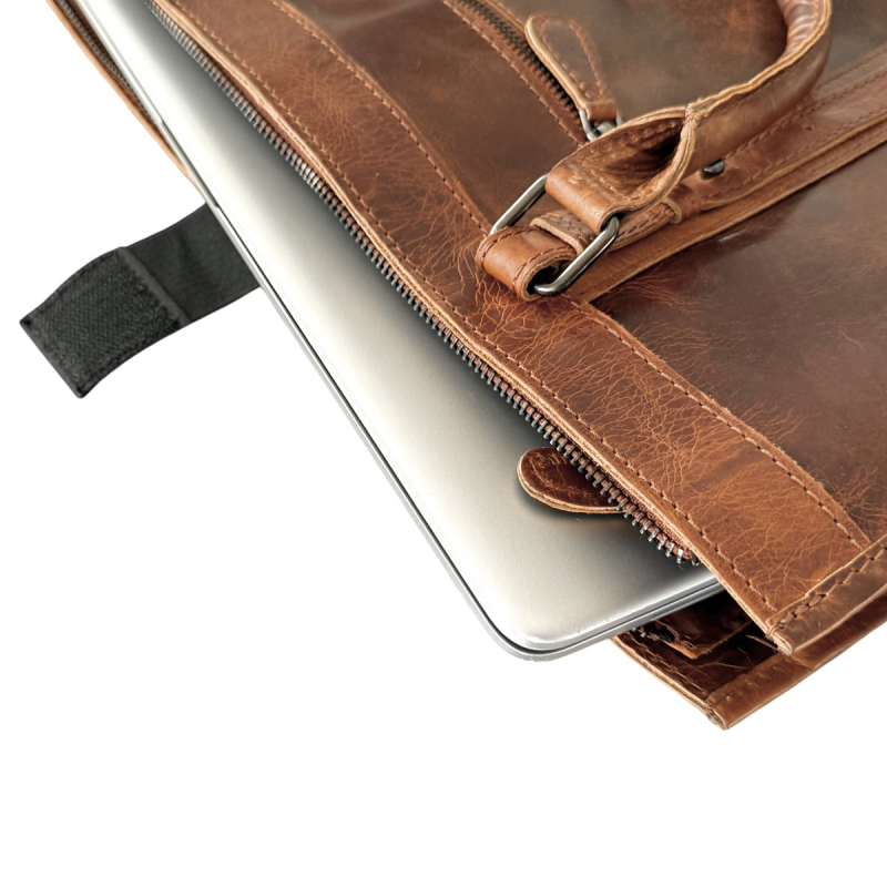 Pamela arbejdstaske i læder - cognac - UR 1215 Leather design - Freja skind Pamela arbejdstaske i læder - cognac - UR 1215 Leather design - Freja skind