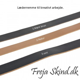 55 cmläderrem kreativt arbejde f.eks til hylder eller lignende. läderremme flere färgr