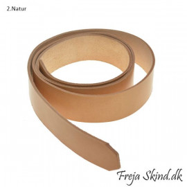 læderrem naturfarvet - Freja skind