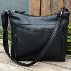 Julia skuldertaske i blød kalvelæder - Leather design - Freja skind