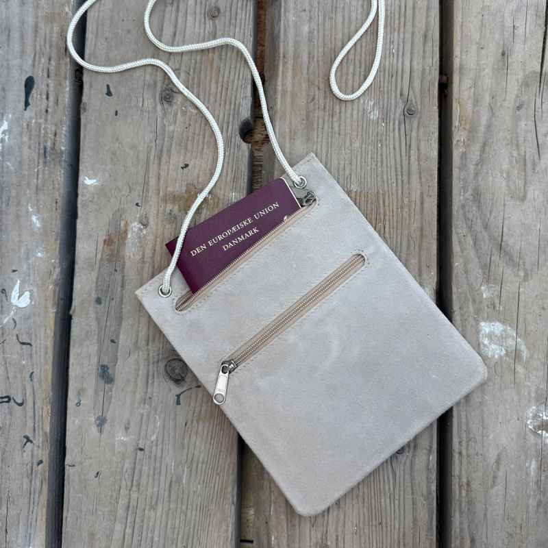 Pengekat i beige ruskind