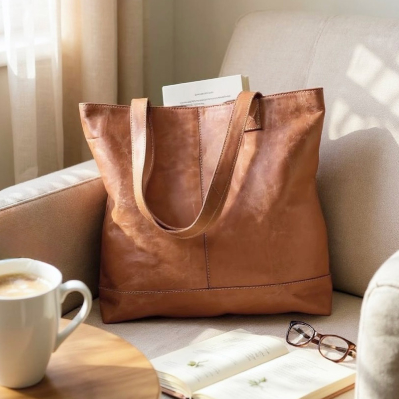 Valencia shopper i bøffellæder - Freja skind