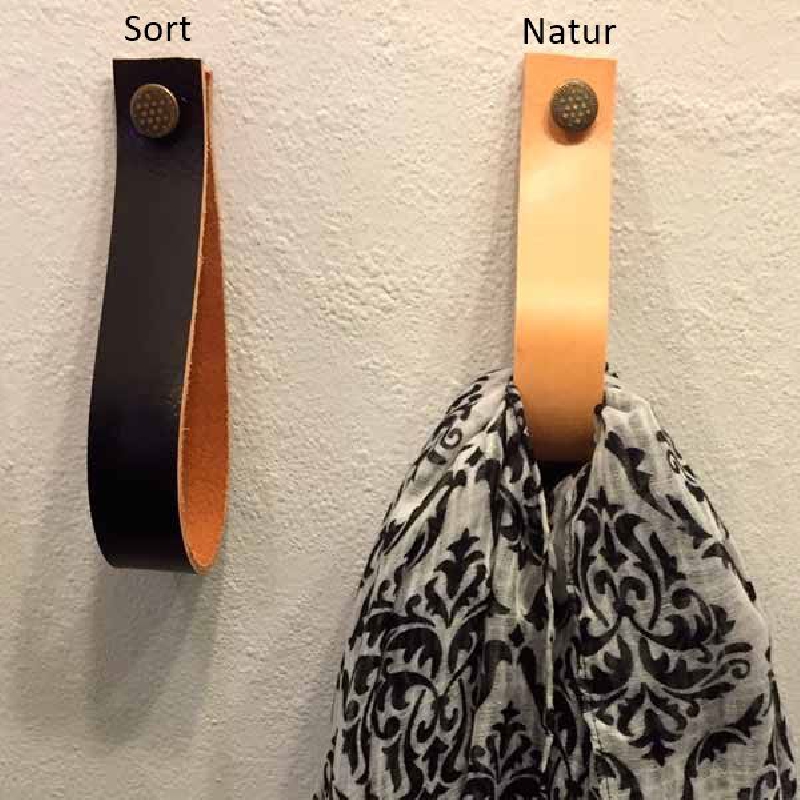 Læderknager med trykknap