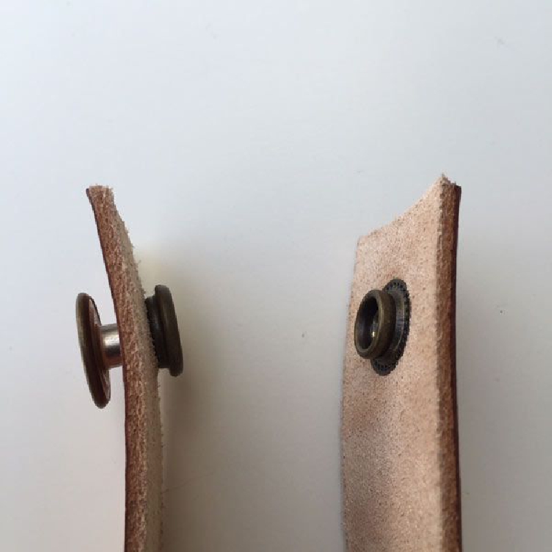 40 cm læder knag til hjemmet 29 mm bred læder knap knaplukning