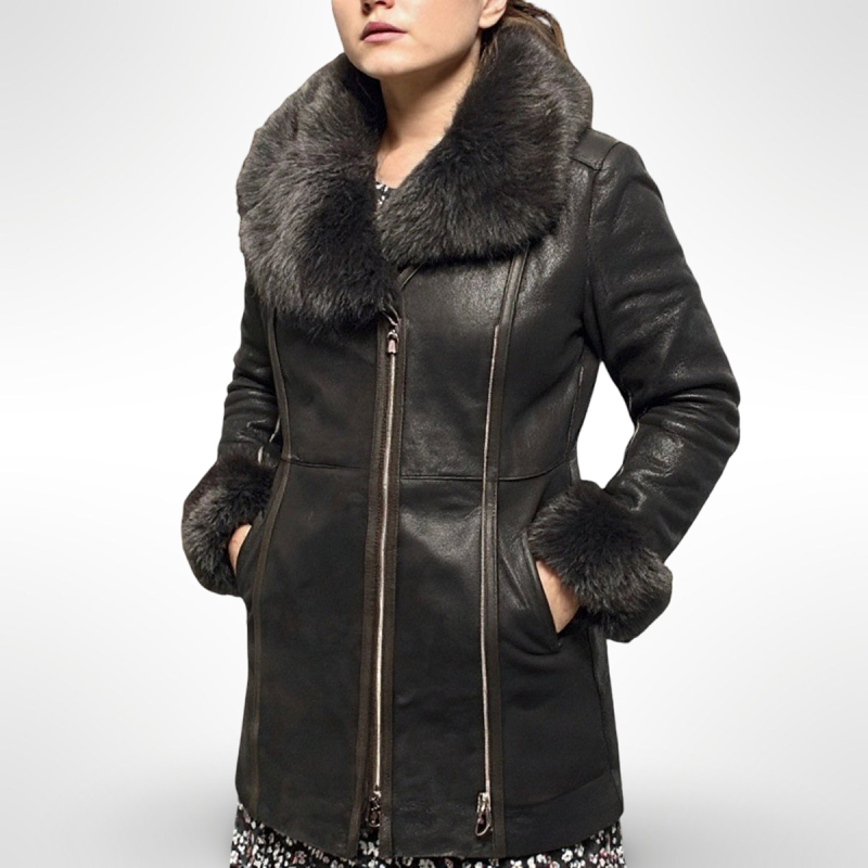 Jessica dame rulamsjakke - Brun Toscana rulam