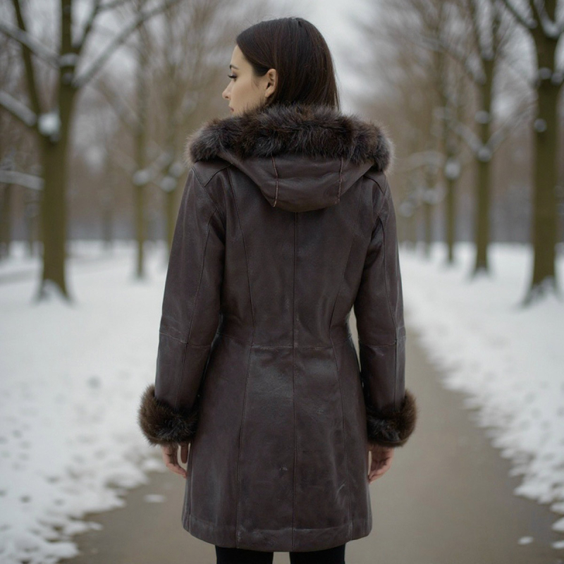 Jessica dame rulamsjakke - Brun Toscana rulam