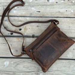 Elvira crossbody taske i bøffellæder - Leather design  - Freja skind