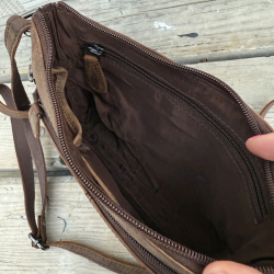 Elvira crossbody taske i bøffellæder - Leather design  - Freja skind