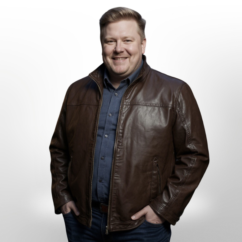 Mørk brun herre skindjakke - Ronin fra Moltan