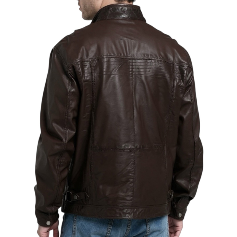 Mørk brun herre skindjakke - Ronin fra Moltan