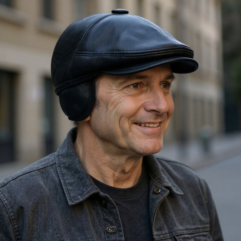 Sixpence m. ørevarmer - Blød lammeskind Tilbud