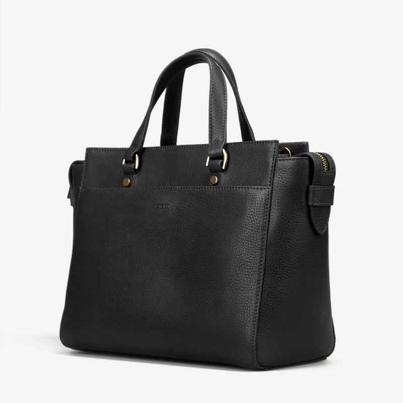 Frida Big Luxe skuldertaske - Sort kalveskind - Treats - Freja skind