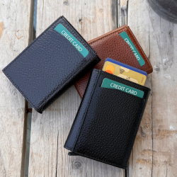 Zurich kortholder med alucase og seddelrum - Sort læder - Freja skind