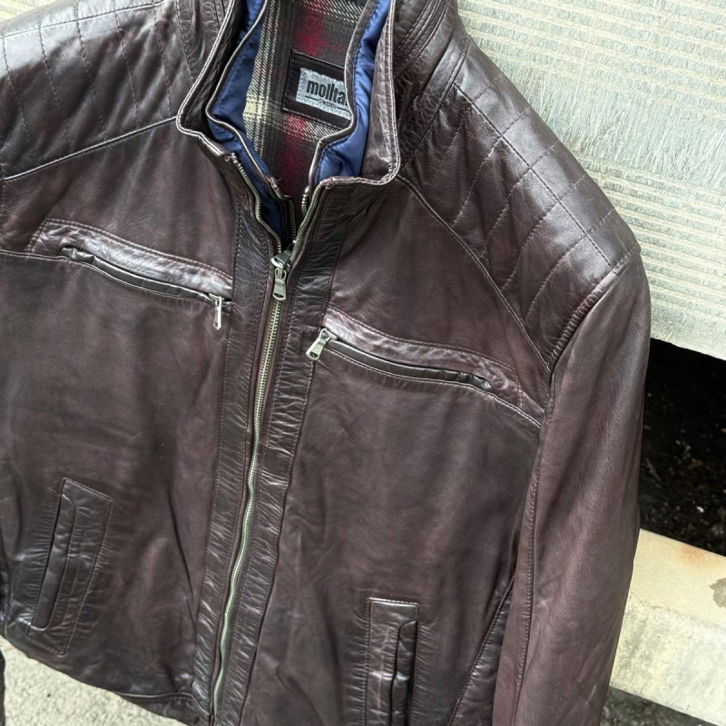 plus size herre vinterjakke - Blød brun skind - Molltan - Freja skind