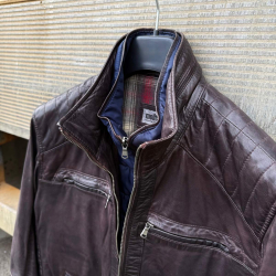 plus size herre vinterjakke - Blød brun skind - Molltan - Freja skind