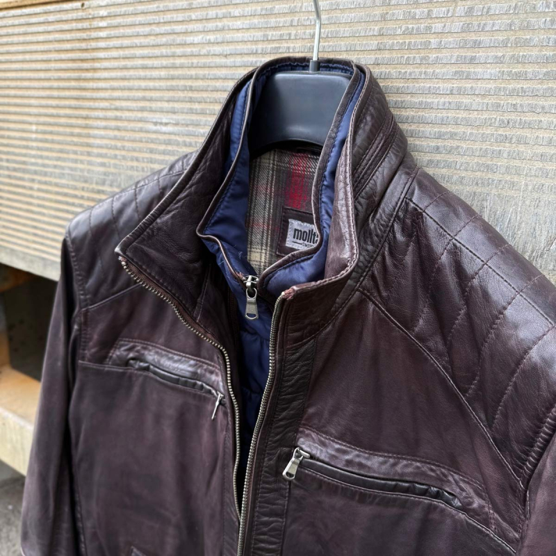 plus size herre vinterjakke - Blød brun skind - Molltan - Freja skind