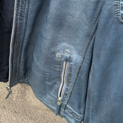 Chan herrejakke i blå lammeskind - Gipsy - Freja skind