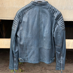 Chan herrejakke i blå lammeskind - Gipsy - Freja skind