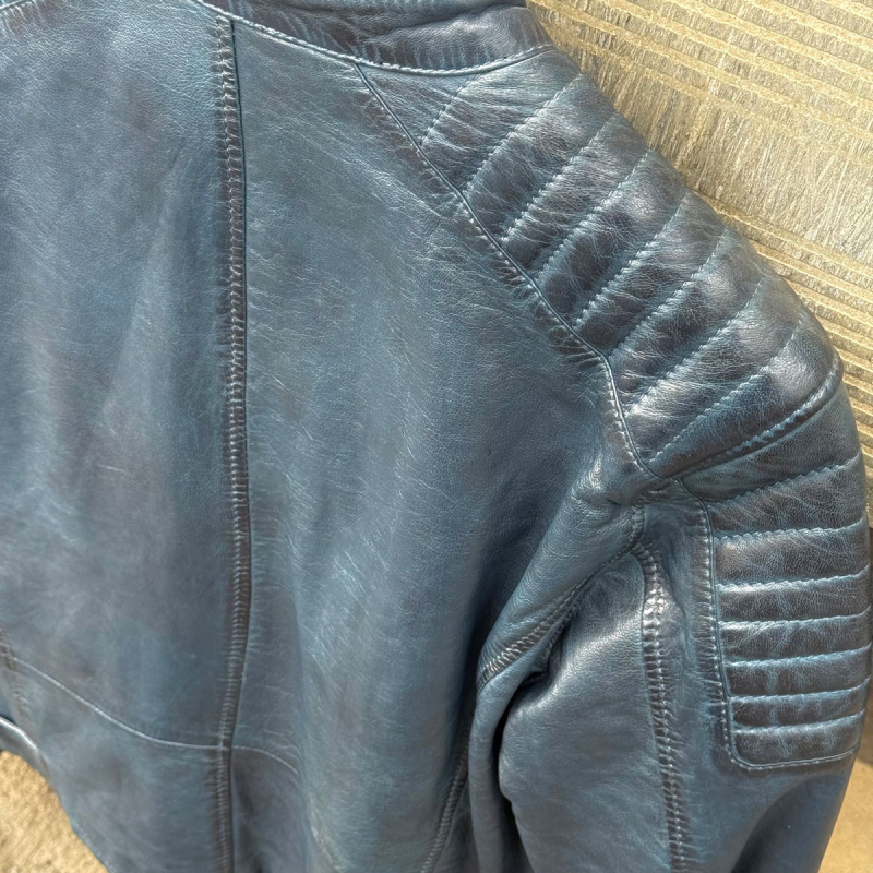 Chan herrejakke i blå lammeskind - Gipsy - Freja skind