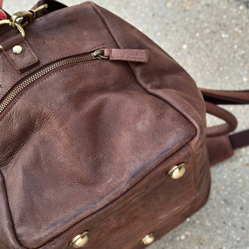 Brun Malaga weekendtaske i bøffelskind - Freja skind