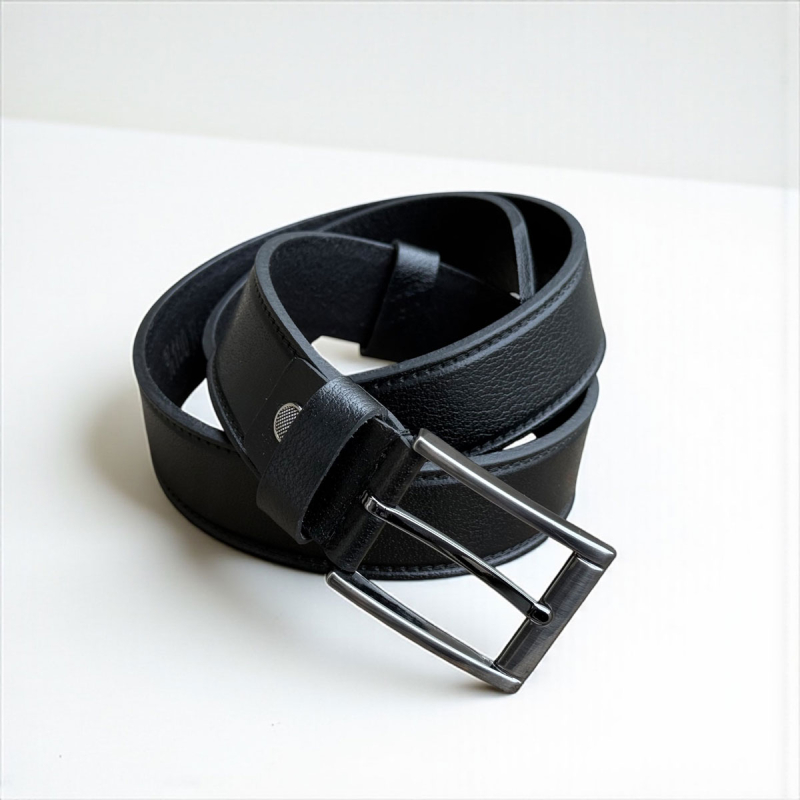 Sort læderbælte herre - Model Enzo - Kernelæder