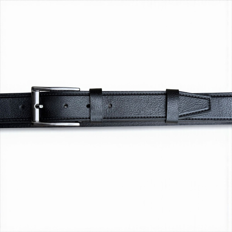 Sort læderbælte herre - Model Enzo - Kernelæder