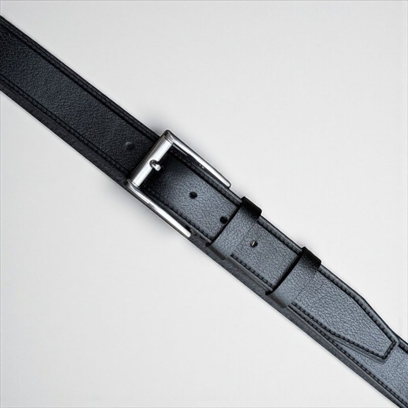 Sort læderbælte herre - Model Enzo - Kernelæder