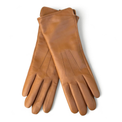 Lang dame skindhandske - Kennedy fra Natures collection - cognac - Freja skind