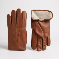 Herre skindhandske 406002 - Cognac - Randers handsker