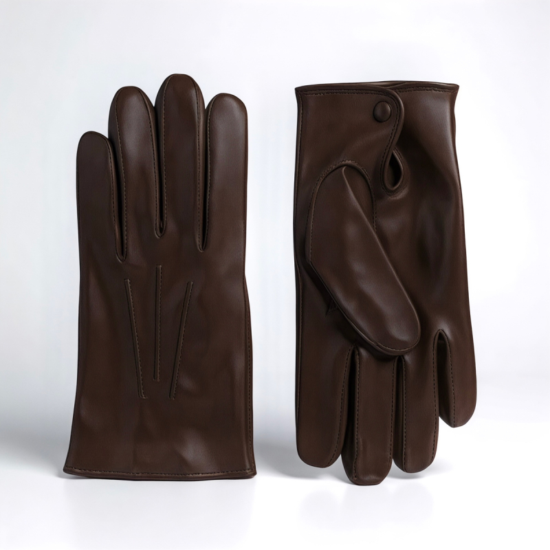 mørk brun herrehandske  - Randers handsker - 406002