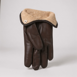 mørk brun herrehandske  - Randers handsker - 406002