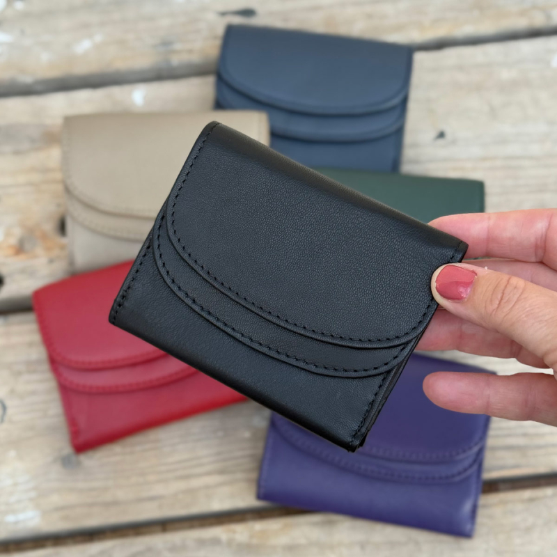 Beate fold ud pengepung i gedeskind - Leather design - Freja skind