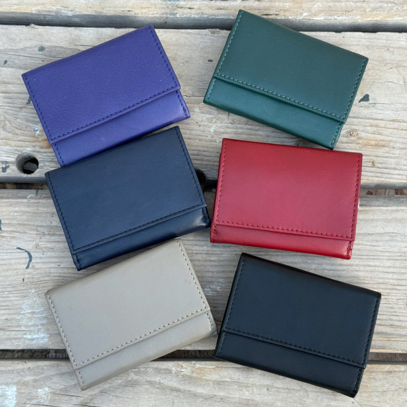 Vali mini läderplånbok - Rfid skydd - Flera färger - Leather design