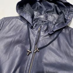 Sienne dame overgangsjakke i blød blå lammeskind - Freja skind