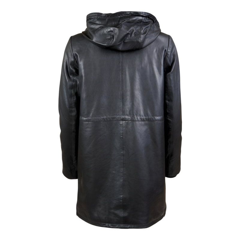 sort dame overgangsjakke - Blød lammeskind - Freja skind